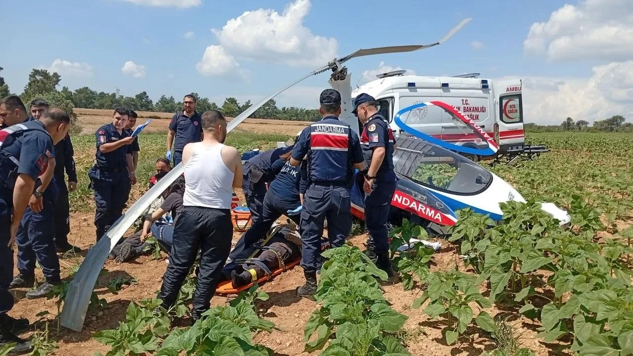 Adana’da Jandarmaya Ait Cayrokopter Düştü: 2 Personel Yaralandı